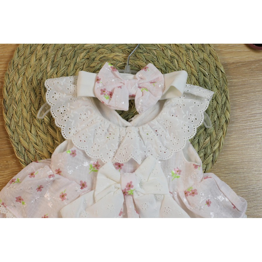 BABY KİDS 0422 FİSTO YAKALI 2 KAT ELBİSE 6/36 AY