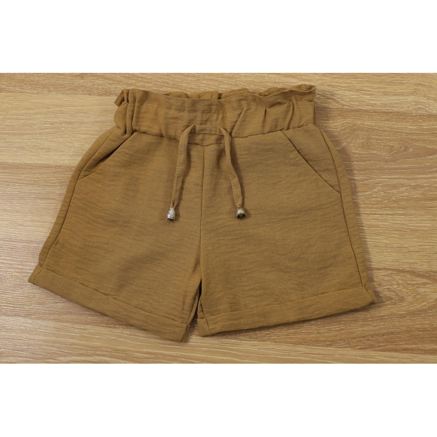 PANDAX 130 KOL FIRFIRLI KETEN KIZ ŞORT TAKIM 7/10