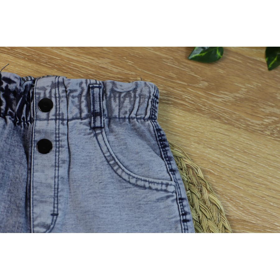 RİDAYEN 3319 İKİ RENK KIZ KOT ŞORT 1/4 YAŞ